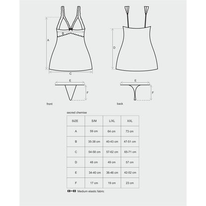 OBSESSIVE - SECRED CHEMISE Y TANGA COLOR