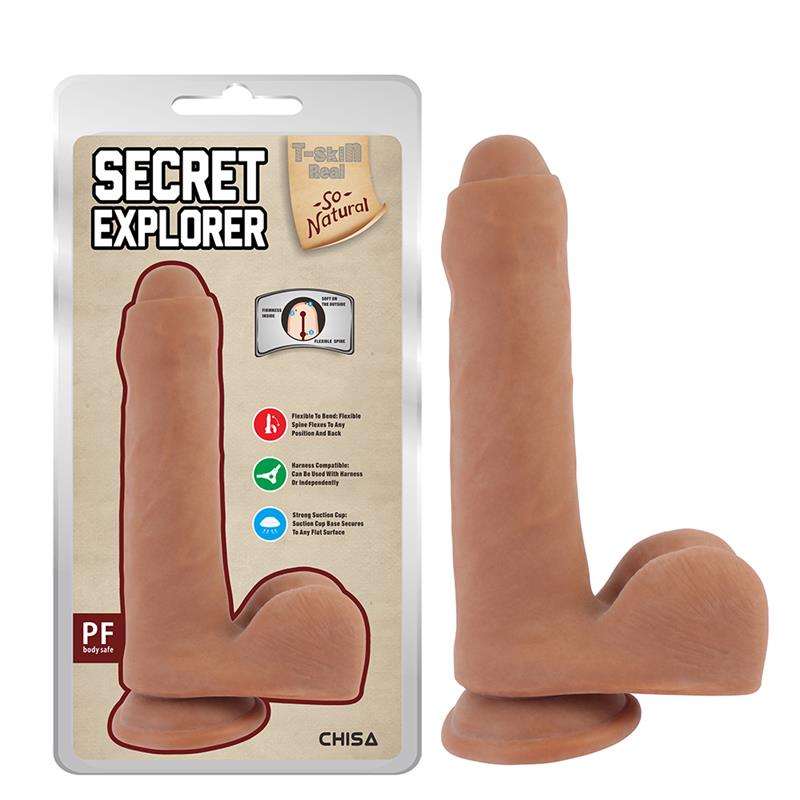 CHISA - SECRET EXPLORER DILDO DUAL DENSITY BRONCEADO 20CM