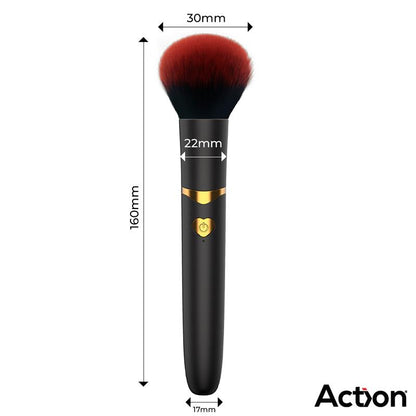 ACTION - SECRET NOIR ESTIMULADOR BROCHA DE MAQUILLAJE CON VIBRACIÓN NEGRO