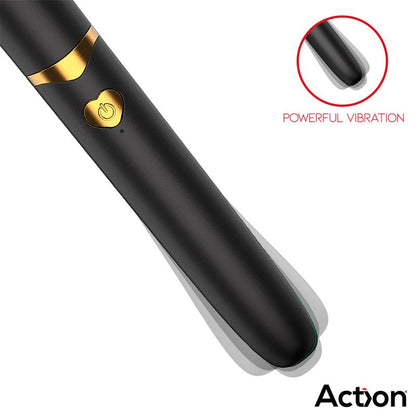ACTION - SECRET NOIR ESTIMULADOR BROCHA DE MAQUILLAJE CON VIBRACIÓN NEGRO