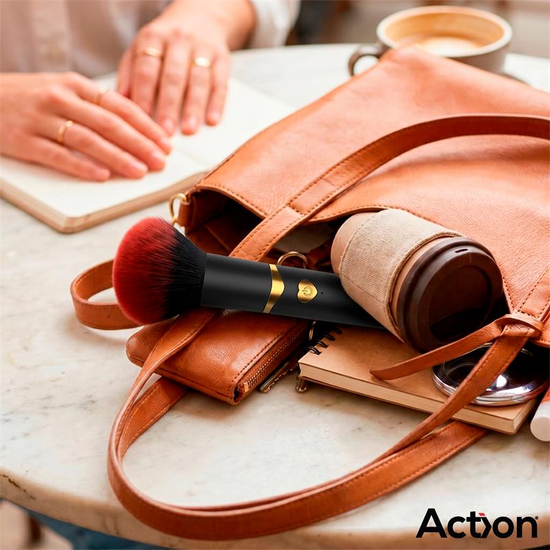 ACTION - SECRET NOIR ESTIMULADOR BROCHA DE MAQUILLAJE CON VIBRACIÓN NEGRO