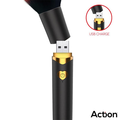 ACTION - SECRET NOIR ESTIMULADOR BROCHA DE MAQUILLAJE CON VIBRACIÓN NEGRO