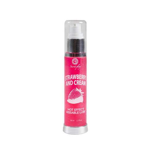 SECRET PLAY - LUBRICANTE EFECTO CALOR FRESAS CON NATA 50 ML