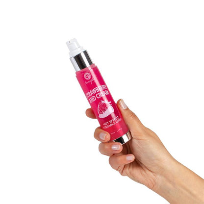 SECRET PLAY - LUBRICANTE EFECTO CALOR FRESAS CON NATA 50 ML