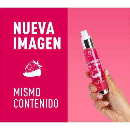 SECRET PLAY - LUBRICANTE EFECTO CALOR FRESAS CON NATA 50 ML