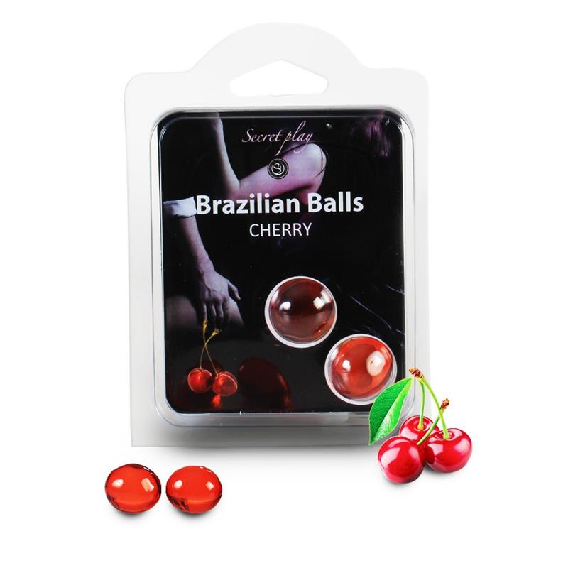 SECRET PLAY - SECRET PLAY SET 2 BRAZILIAN BALLS AROMA CEREZA