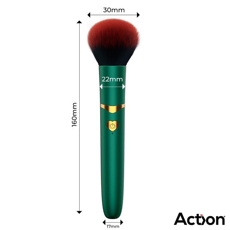 ACTION - SECRET VERT ESTIMULADOR BROCHA DE MAQUILLAJE CON VIBRACIÓN VERDE