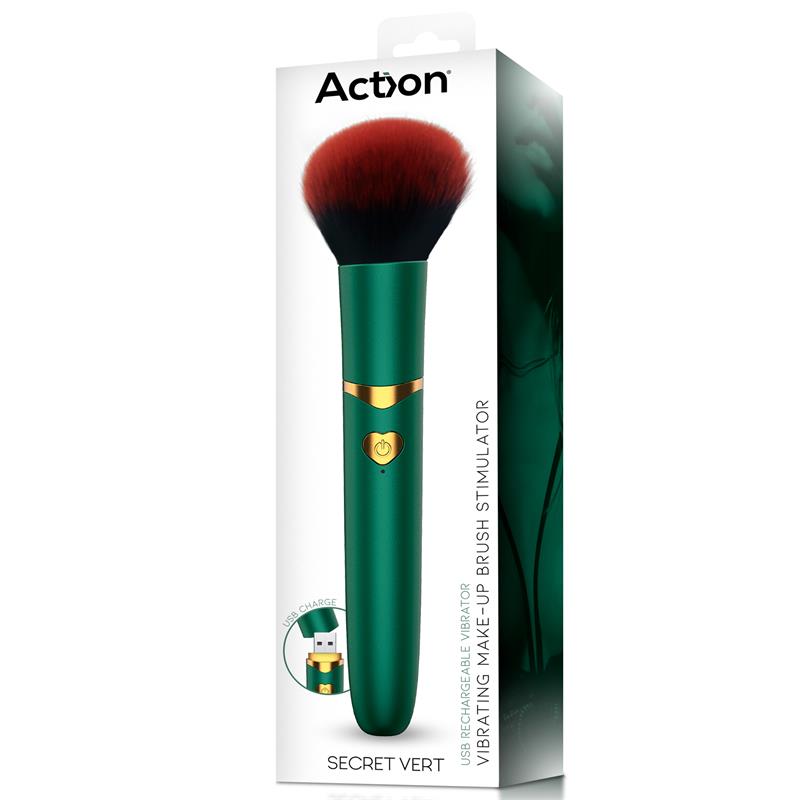 ACTION - SECRET VERT ESTIMULADOR BROCHA DE MAQUILLAJE CON VIBRACIÓN VERDE