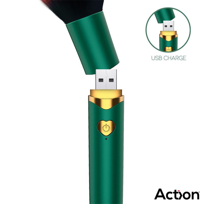 ACTION - SECRET VERT ESTIMULADOR BROCHA DE MAQUILLAJE CON VIBRACIÓN VERDE