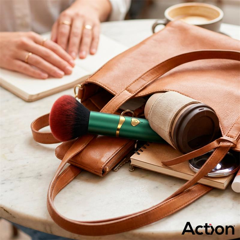 ACTION - SECRET VERT ESTIMULADOR BROCHA DE MAQUILLAJE CON VIBRACIÓN VERDE