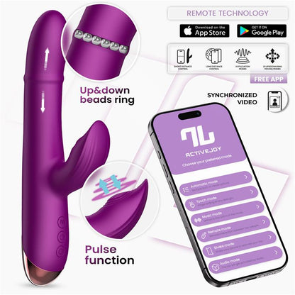 INTOYOU APP SERIES - SENDEL VIBRADOR CON ANILLO DE BOLAS INTERNAS UP AND DOWN Y PULSACIÓN CON APP