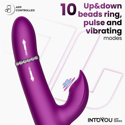 INTOYOU APP SERIES - SENDEL VIBRADOR CON ANILLO DE BOLAS INTERNAS UP AND DOWN Y PULSACIÓN CON APP