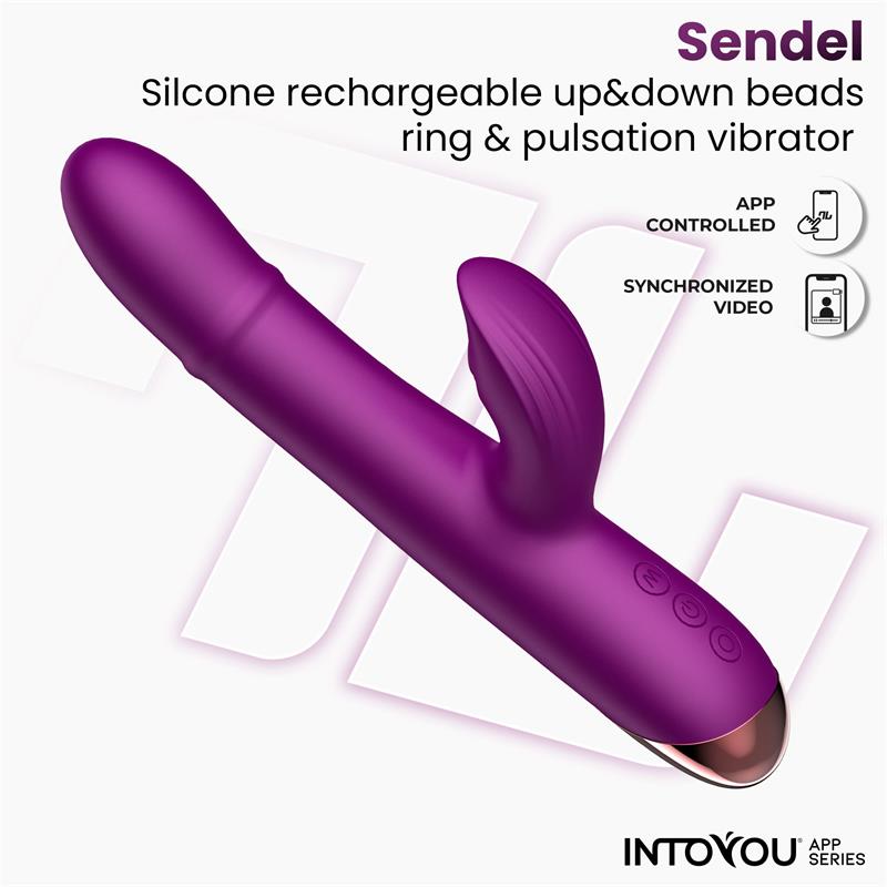 INTOYOU APP SERIES - SENDEL VIBRADOR CON ANILLO DE BOLAS INTERNAS UP AND DOWN Y PULSACIÓN CON APP