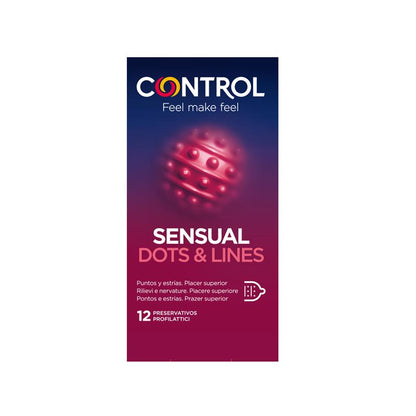 CONTROL - SENSUAL DOTS & LINES - PUNTEADOS 12 UDS