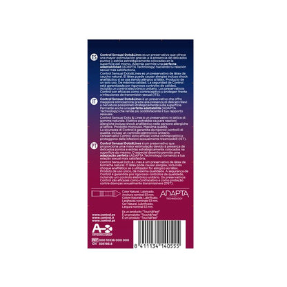 CONTROL - SENSUAL DOTS & LINES - PUNTEADOS 12 UDS