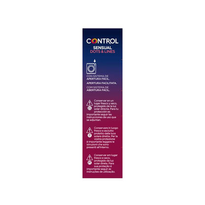 CONTROL - SENSUAL DOTS & LINES - PUNTEADOS 12 UDS