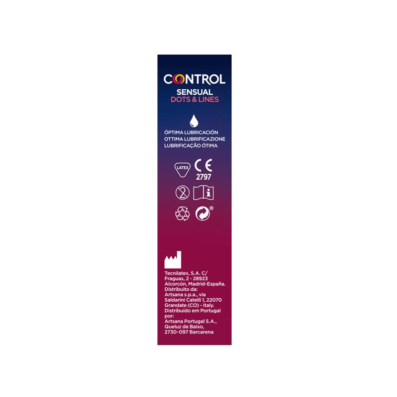 CONTROL - SENSUAL DOTS & LINES - PUNTEADOS 12 UDS