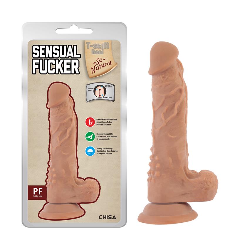 CHISA - SENSUAL FUCKER DILDO DUAL DENSITY BRONCEADO 19.5CM