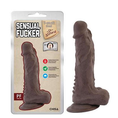 CHISA - SENSUAL FUCKER DILDO DUAL DENSITY MARRÓN1 9.5CM