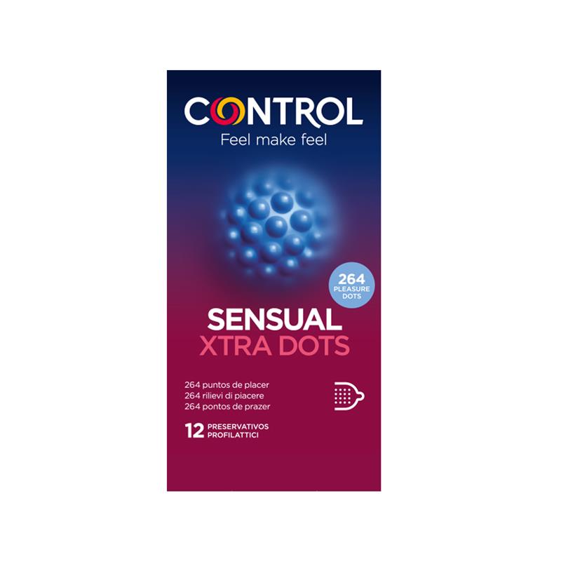 CONTROL - SENSUAL XTRA DOTS - PUNTEADOS 12 UDS