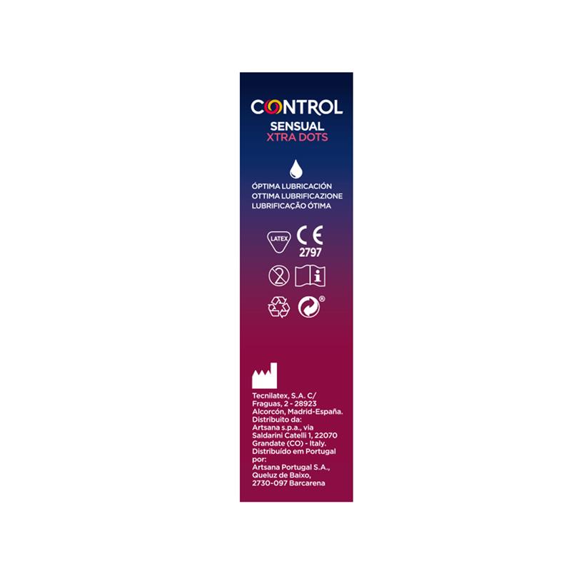 CONTROL - SENSUAL XTRA DOTS - PUNTEADOS 12 UDS