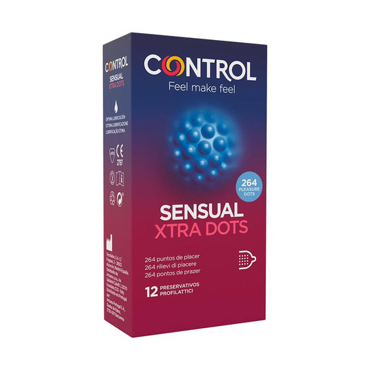 CONTROL - SENSUAL XTRA DOTS - PUNTEADOS 12 UDS