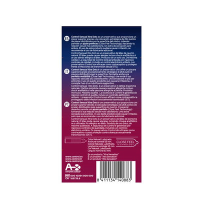 CONTROL - SENSUAL XTRA DOTS - PUNTEADOS 12 UDS
