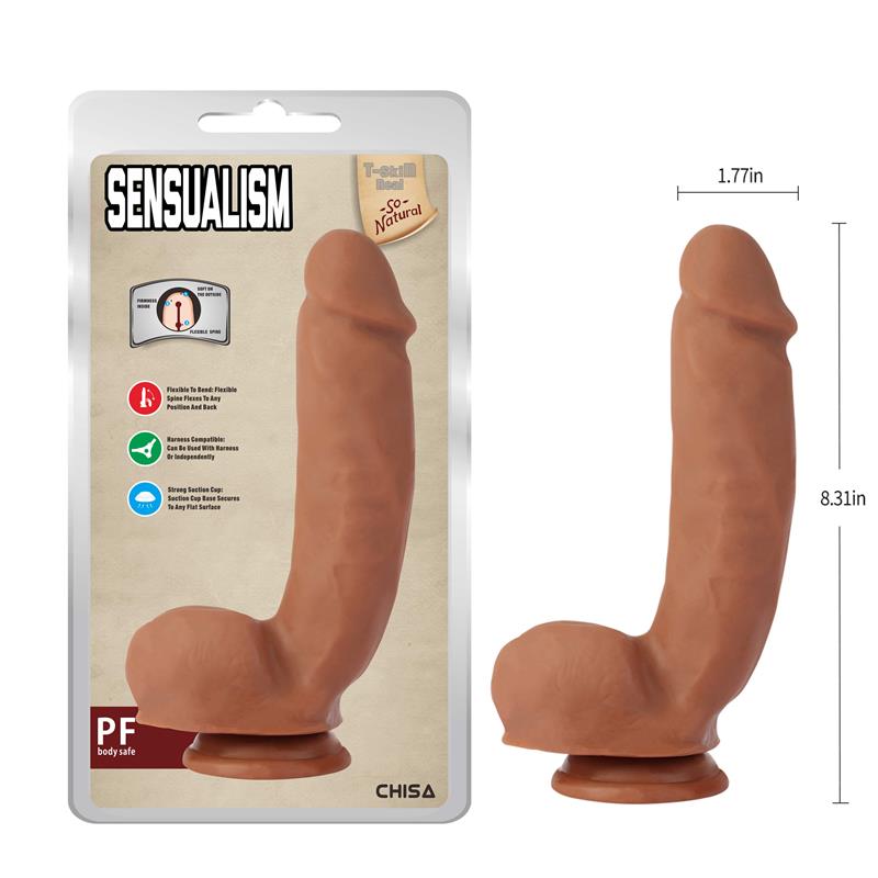 CHISA - SENSUALISM DILDO DUAL DENSITY BRONCEADO 21.1CM