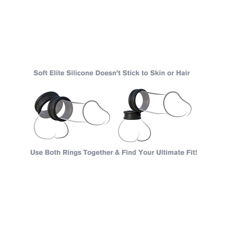 FANTASY C-RINGZ - SET 2 ANILLOS PARA EL PENE NEGRO