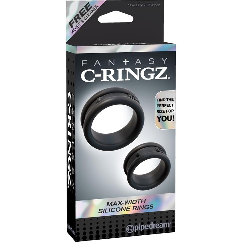 FANTASY C-RINGZ - SET 2 ANILLOS PARA EL PENE NEGRO