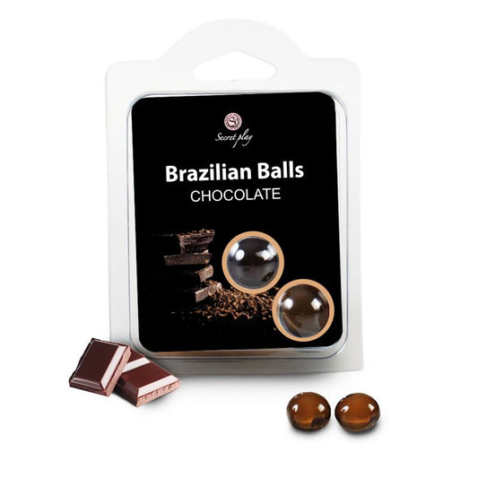 SECRET PLAY - SET 2 BRAZILIAN BALLS AROMA A CHOCOLATE