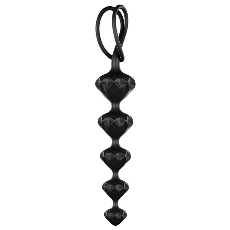 SATISFYER - SET 2 CADENAS ANALES COLOR NEGRO