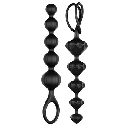 SATISFYER - SET 2 CADENAS ANALES COLOR NEGRO