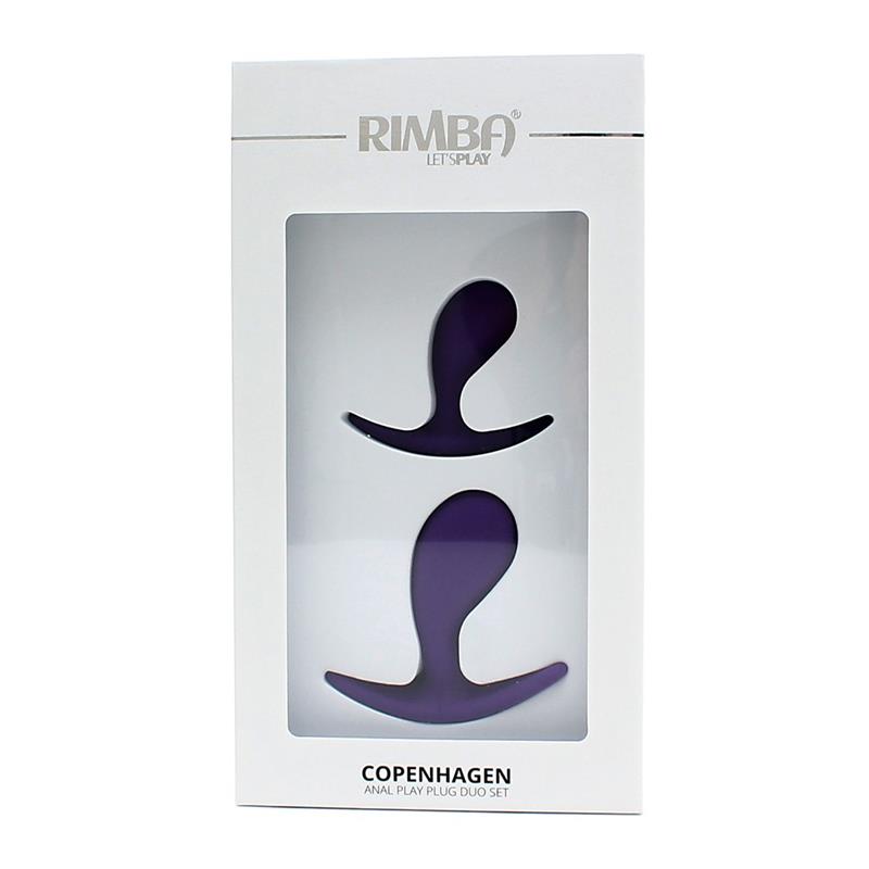 RIMBA TOYS - SET 2 PLUG ANALES ANATÓMICOS COPENHAGEN PURPURA