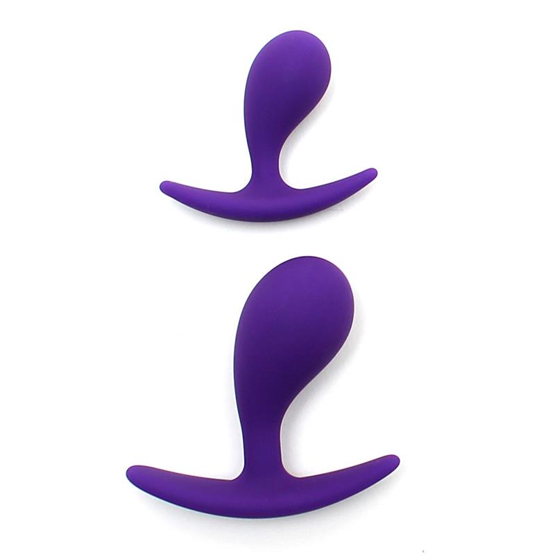 RIMBA TOYS - SET 2 PLUG ANALES ANATÓMICOS COPENHAGEN PURPURA