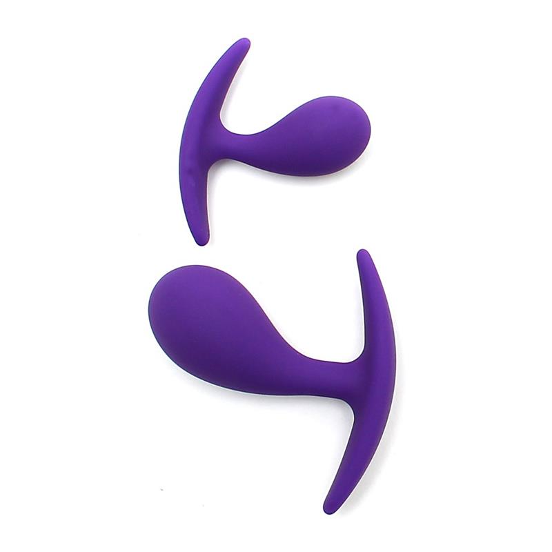 RIMBA TOYS - SET 2 PLUG ANALES ANATÓMICOS COPENHAGEN PURPURA