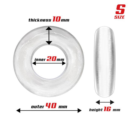 BEAST RINGS - SET 3 ANILLO PARA EL PENE FLEXIBLE TRANSPARENTES