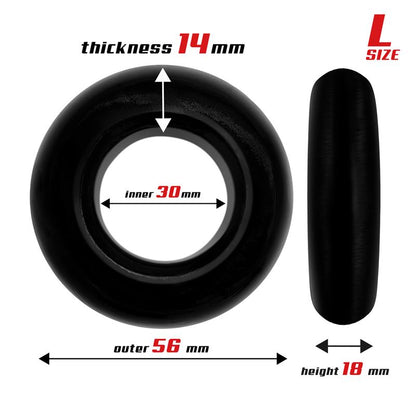 BEAST RINGS - SET 3 ANILLOS PARA EL PENE FLEXIBLES NEGROS