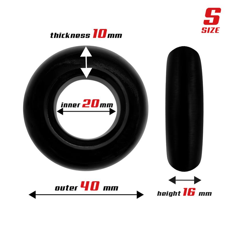 BEAST RINGS - SET 3 ANILLOS PARA EL PENE FLEXIBLES NEGROS
