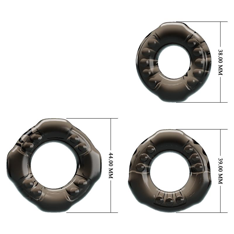 BAILE - SET 3 ANILLOS PARA EL PENE