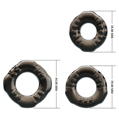 BAILE - SET 3 ANILLOS PARA EL PENE