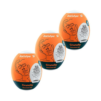 SATISFYER - SET 3 HUEVO MASTURBADOR MODELO CRUNCHY