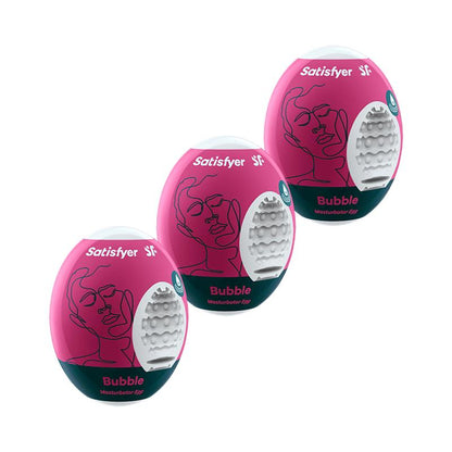 SATISFYER - SET 3 HUEVOS MASTURBADORES MODELO BUBBLE