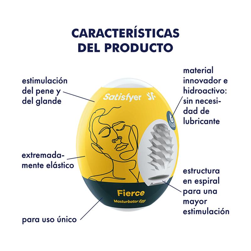 SATISFYER - SET 3 HUEVOS MASTURBADORES MODELO FIERCE