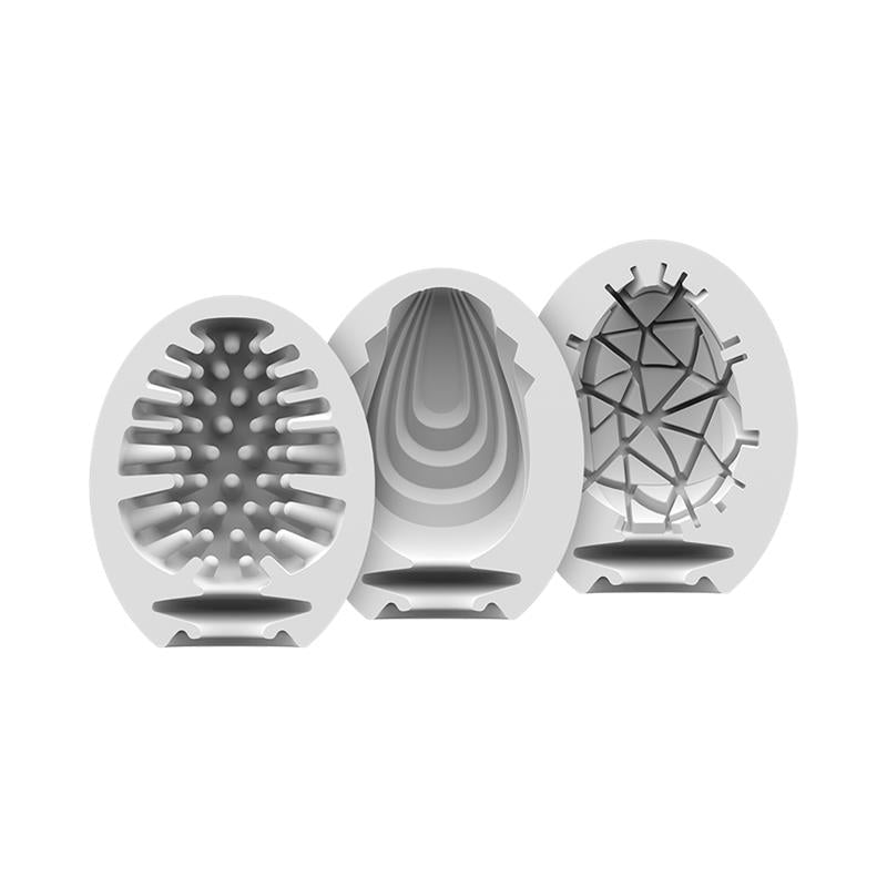 SATISFYER - SET 3 HUEVOS MASTURBADORES NAUGHTY, SAVAGE Y CRUNCH
