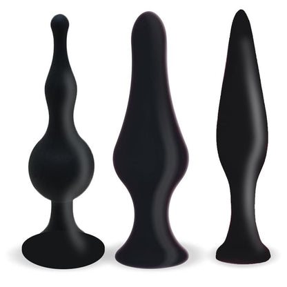 MOOVE - SET 3 PLUGS ANAL SILICONA NEGRO