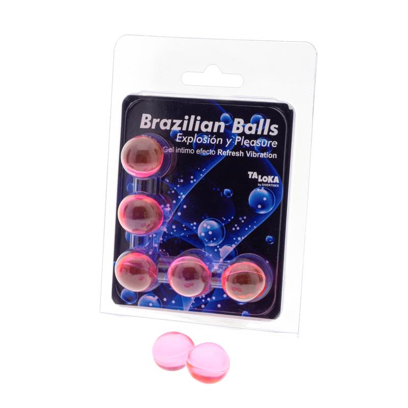 BRAZILIAN BALLS - SET 5 BRAZILIAN BALLS GEL EFECTO REFRESH VIBRATION