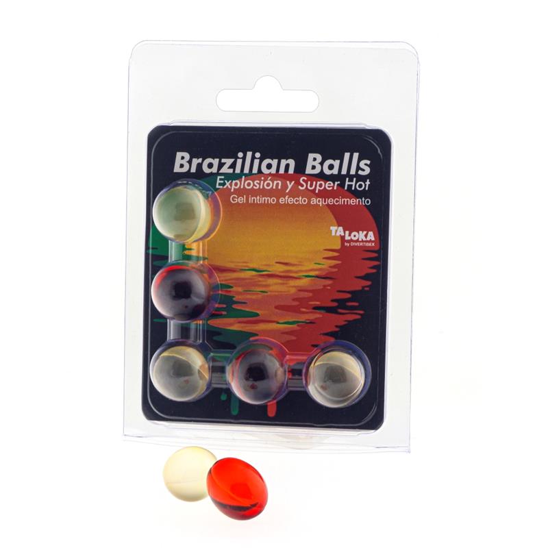 BRAZILIAN BALLS - SET 5 BRAZILIAN BALLS GEL EFECTO SUPERCALIENTAMIENTO