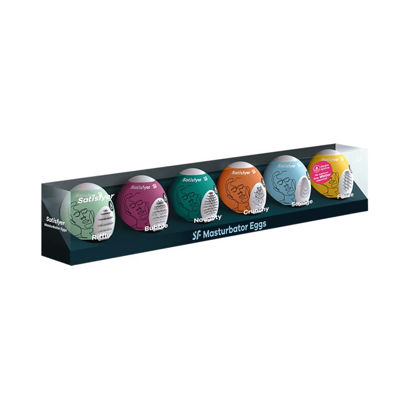 SATISFYER - SET 6 UNIDADES HUEVO MASTURBADOR