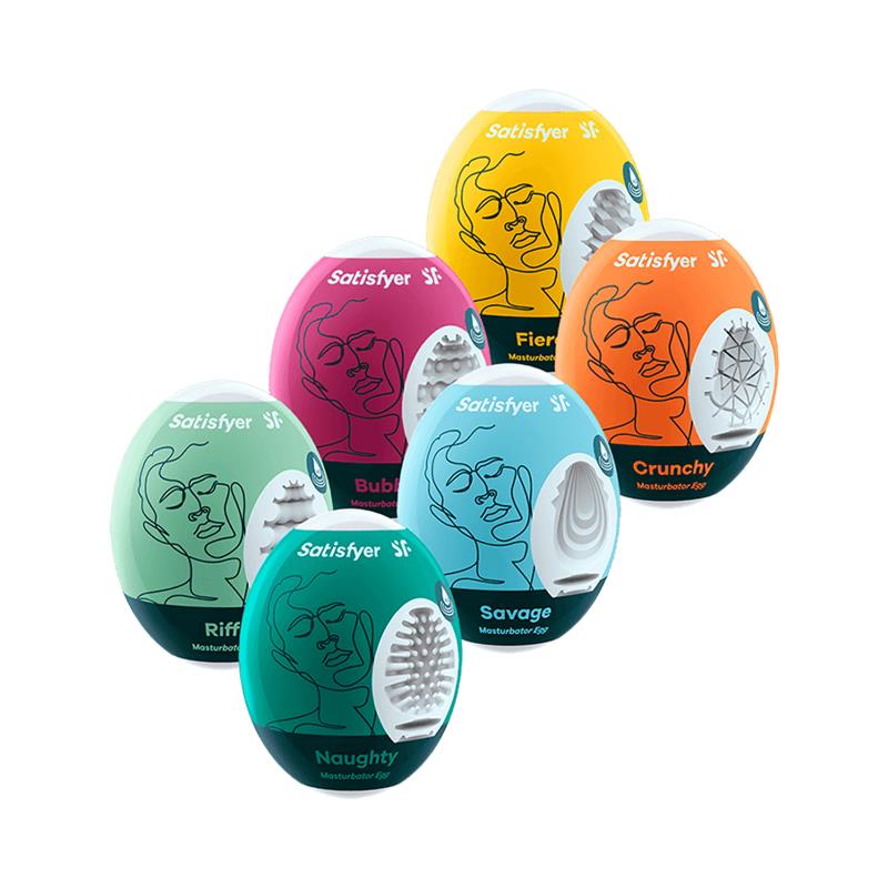 SATISFYER - SET 6 UNIDADES HUEVO MASTURBADOR